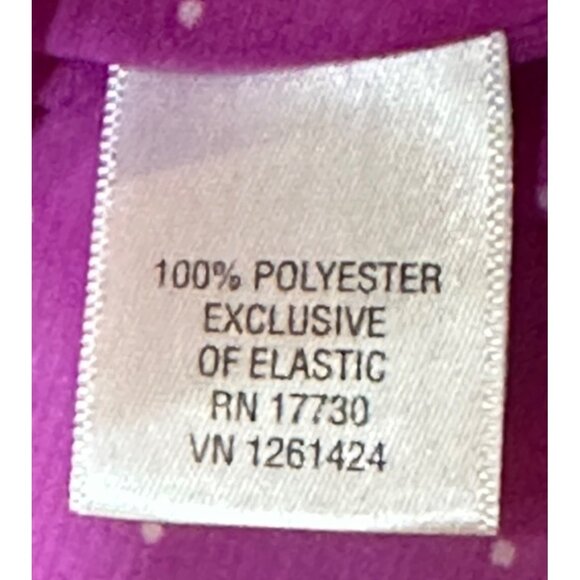 Cherokee Polka Dot Purple Fuchsia Flutter Sleeve Blouse Girl's Youth Size XL - Picture 8 of 12
